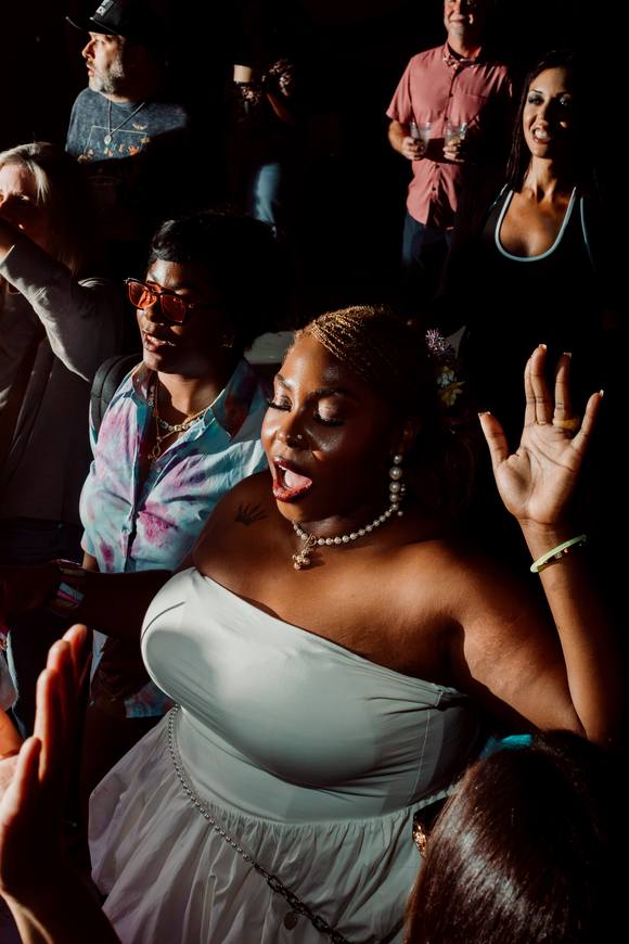 Dancing in the crowd
